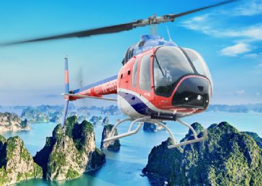 Un tour en hélicoptère dans la baie d’Halong